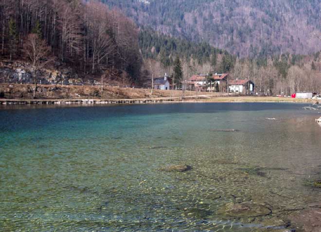Ausgedehnte Flachwasserbereiche am Förchensee, perfekt für die Fliegenrute